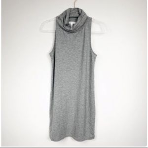 Turtle neck grey mini dress